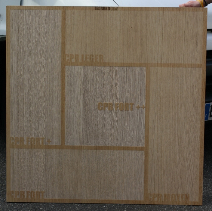 Bois sablé aérogommage ile de france paris CPR 94 fontenay-sous-bois LEGRAND SGM sablage grenaillage microbillage traitement de surface par impacts MDF MEDIUM CHENE PIN RESINEUX DOSSE SAPIN OSB PIN DEROULÉ MOTIF ALEATOIRE RESTAURANT PANNEAU EFFET DAMIER GRAVURE EFFET TEXTILE MYEN FORT LEGER